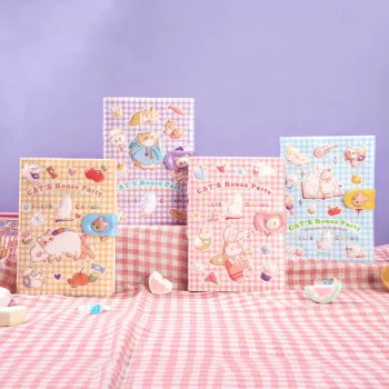 Color Pages 36K Cartoon Notebook Cat House Theme