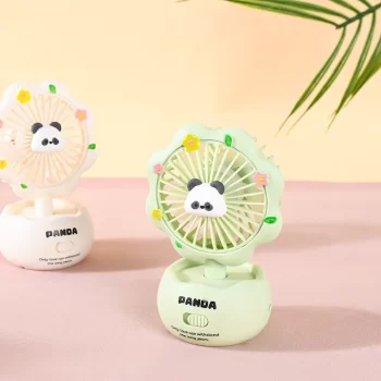 Panda Flower Vanity Table Fan